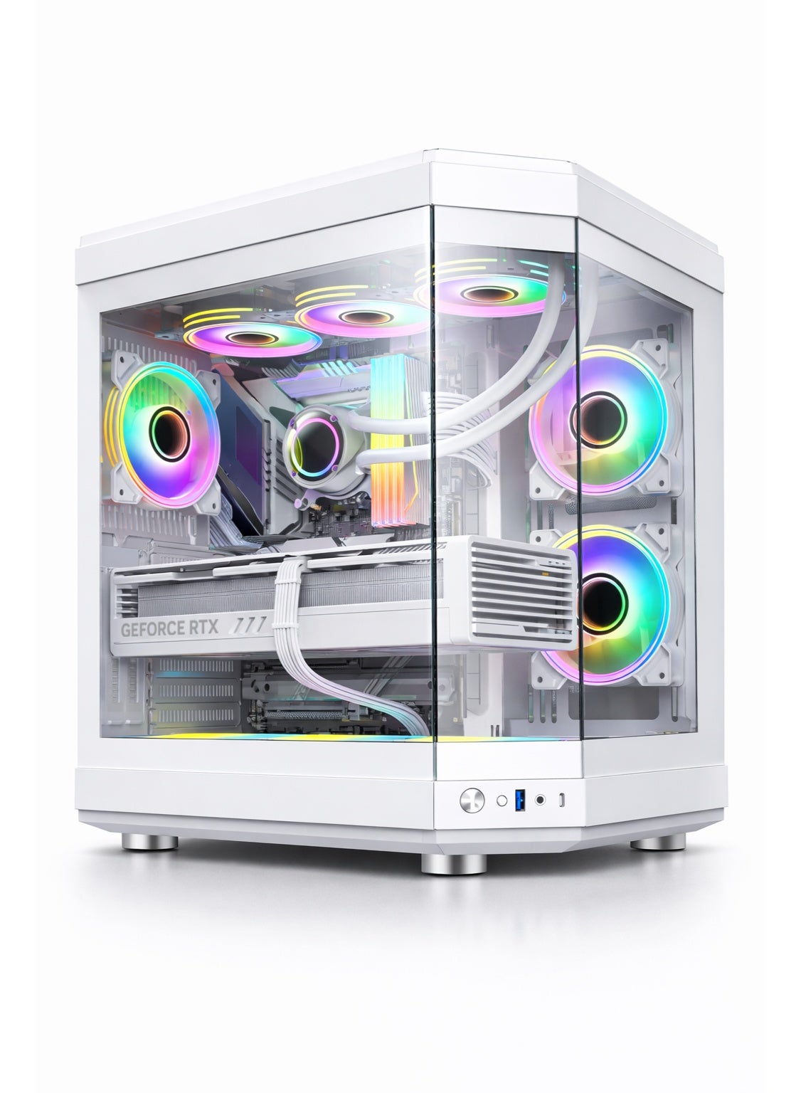 Blade Gaming PC - Intel Core i9-14900K | GeForce RTX 5070 12GB | 32GB DDR5 RAM-1TB NVMe SSD | 360mm w/LCD Liquid Cooler-Z790 MB-850W Gold PSU | WiFi-Bluetooth-Windows 11 Pro | Game Sekret Desktop Computer | 1 Year Warranty white